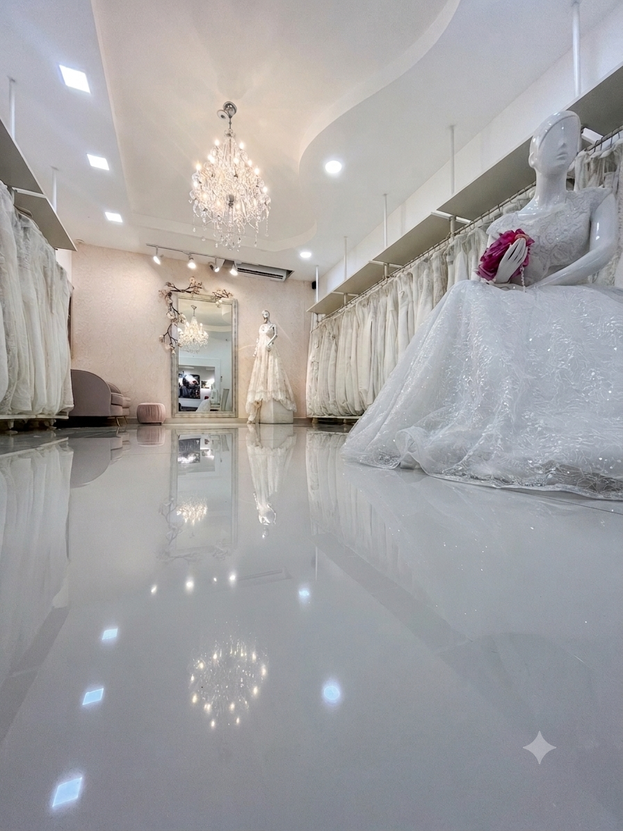 Interior de la boutique Novias VIP